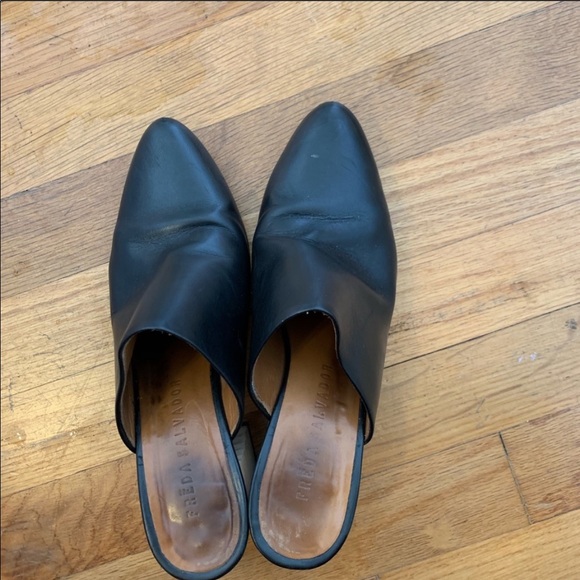 Freda Salvador black leather mules - 7 - Picture 5 of 7